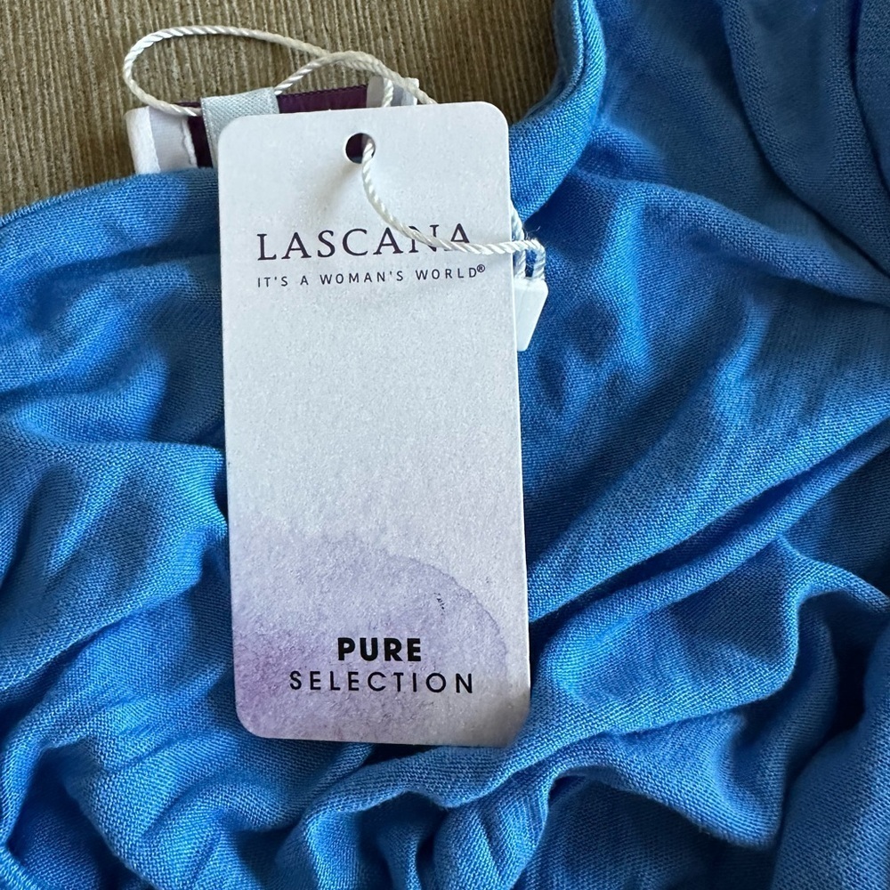Lascana Tie-Shoulder Wide Leg Smocked Waist Casual Jumpsuit US Size 6 nwt - Picture 3 of 9